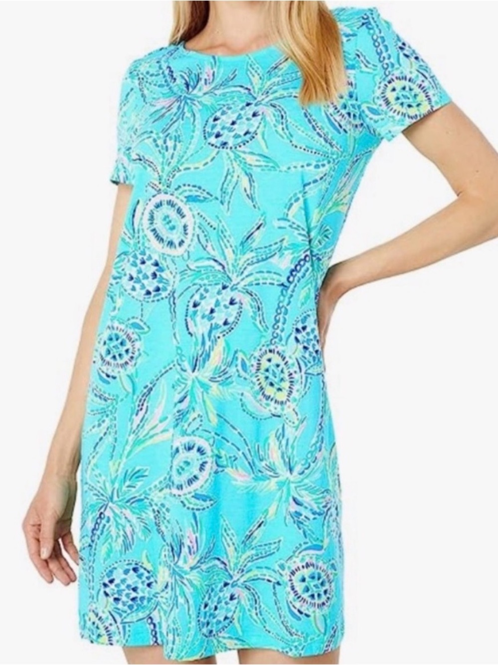 Lilly Pulitzer Kimi Swing Dress in Bermuda Blue Turtle Size Small - Picture 2 of 9
